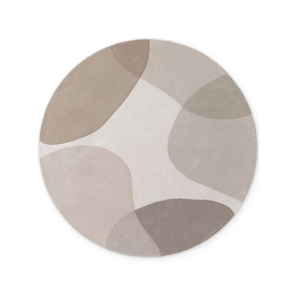 Beež käsitsi kootud villane ümmargune vaip ø 200 cm Hackney Clarissa - Ted Baker