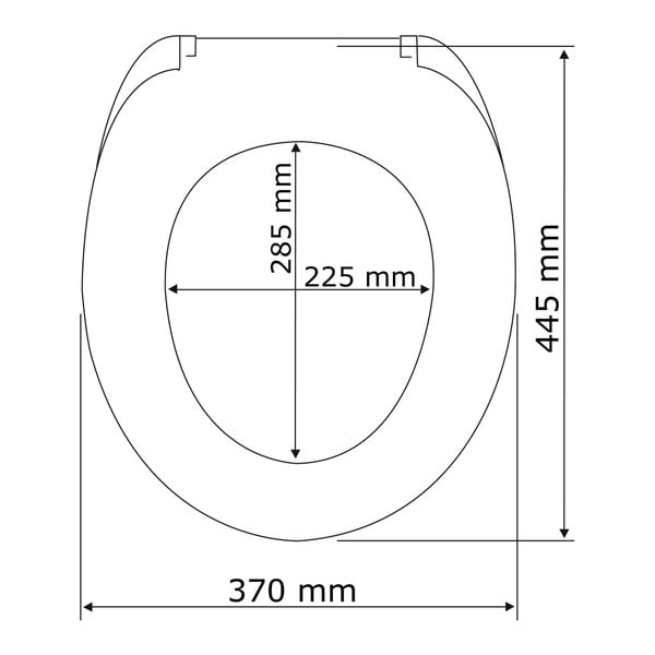 Valge WC-istekese, hõlpsasti sulguv, 44,5 x 37 cm Rieti - Wenko-image-3
