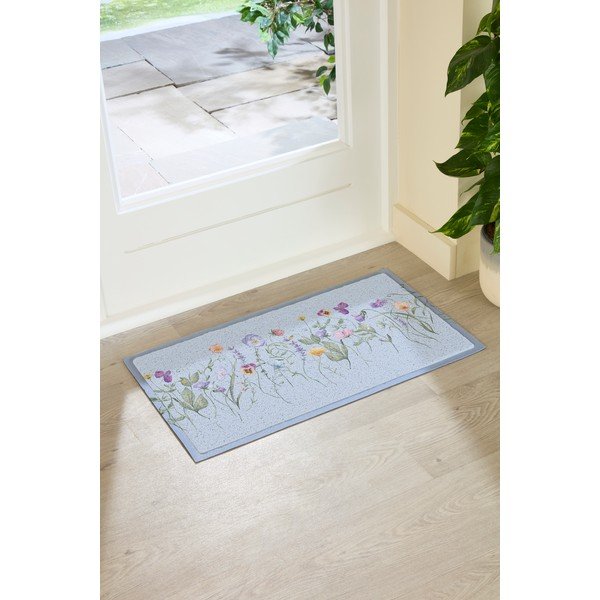 PVC uksematt 40x70 cm Blue Wild Flowers - Artsy Doormats-image-1