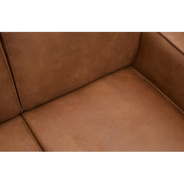 Konjaki pruun kunstnahast nurgadiivan , vasakpoolne nurk Statement - WOOOD-image-1