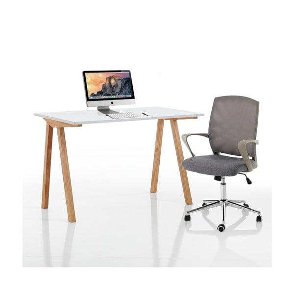 Valge töölaud 60x120 cm Mak - Tomasucci-image-3