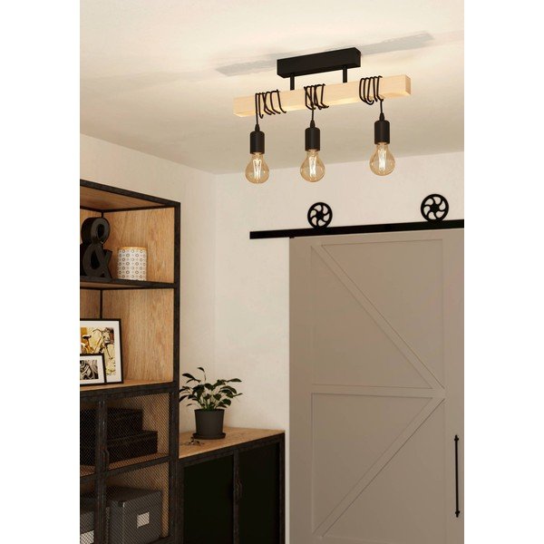 Must-puiduvärvi rippvalgusti TOWNSHEND - EGLO-image-1