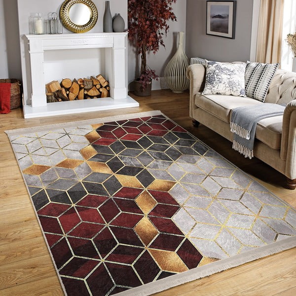 Hall ja veinine pestav vaip 120x180 cm - Mila Home-image-1