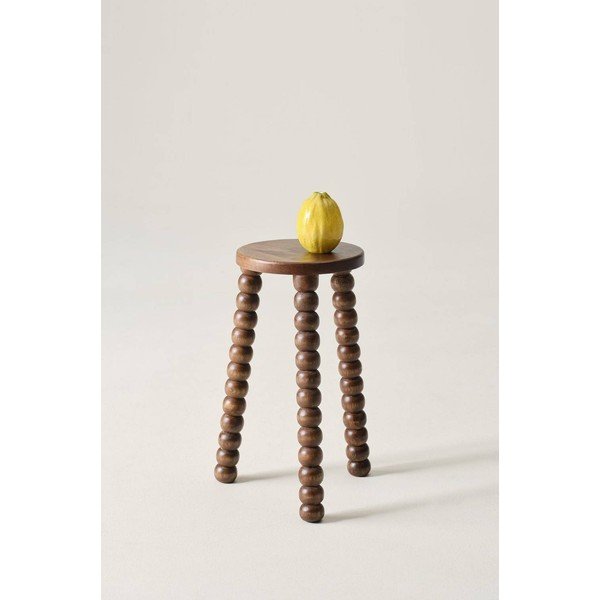 Ümmargune mangopuidust abilaud ø 30 cm Carbis - Jotex-image-1