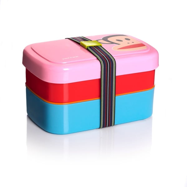 Dvoupatrový svačinový box LEGO® Paul Frank, růžový