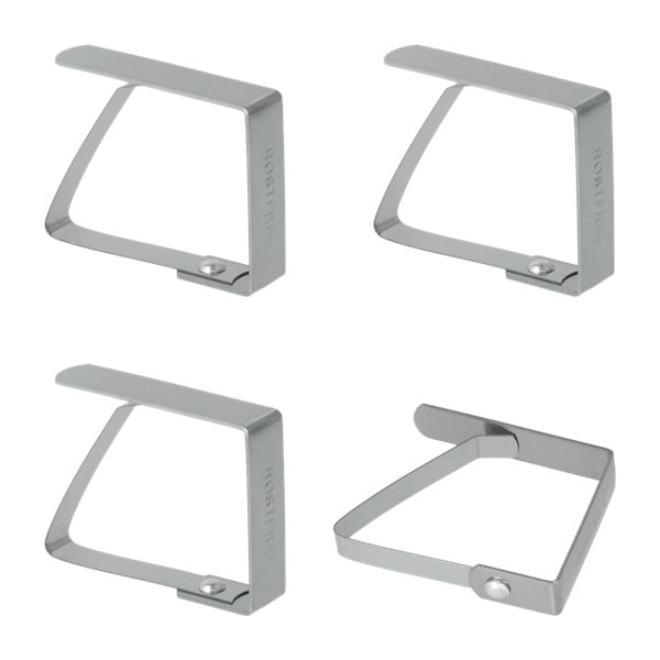 Komplekt 4 salvrätikuhoidjat roostevabast terasest laudlinahoidjat - Metaltex-image-1