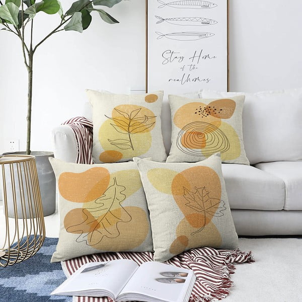 4 padjapüüride komplekt Sunset Colours, 55 x 55 cm - Minimalist Cushion Covers