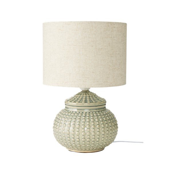 Hall/beež linane laualamp (kõrgus 39 cm) Niko - Ellos Home