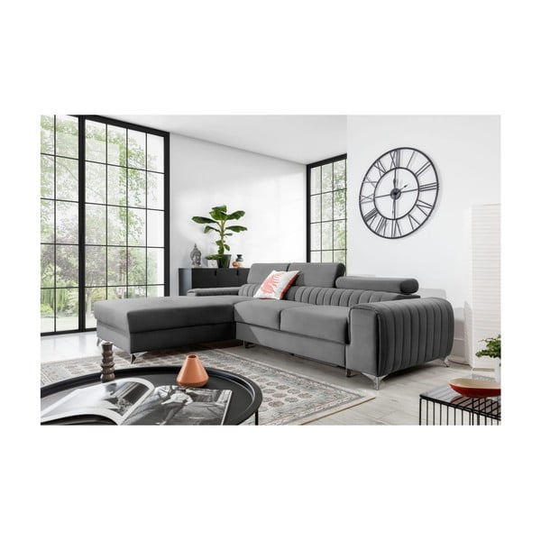 Hall sametist lahtikäiv/sahtliga nurgadiivan (vasak nurk/lamamisosaga) Grayson – ELTAP-image-1