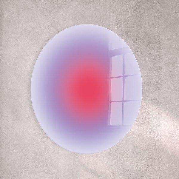 Trükitud klaasist pilt ø 70 cm Halo - Styler-image-3