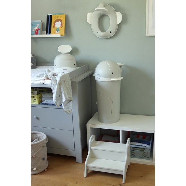 Helehall plastikust mähkmete prügikast 25 l Whale - Kindsgut-image-1