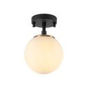 Must-valge laevalgusti klaasist varjuga ø 15 cm Atmaca - Opviq lights
