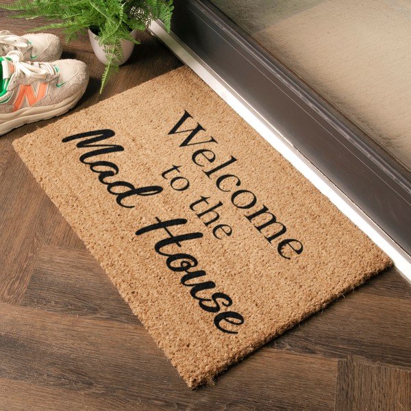 Kookoskiududest matt 40x60cm Welcome to the Mad House - Artsy Doormats-image-1