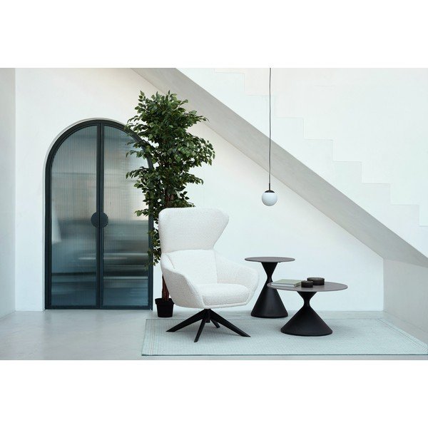 Must ümmargune kohvilaud marmorist pealispinnaga, ø 70 cm Joona - Bizzotto-image-1