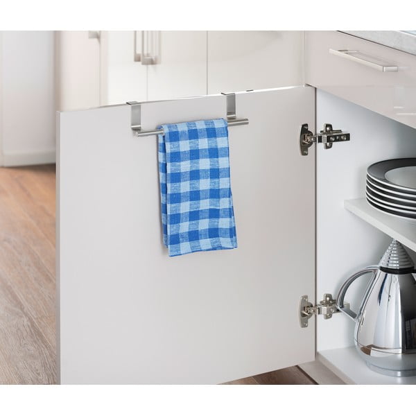 Hõbedane käterätiku hoidja rippuv roostevaba teras Over the Door – Wenko-image-1