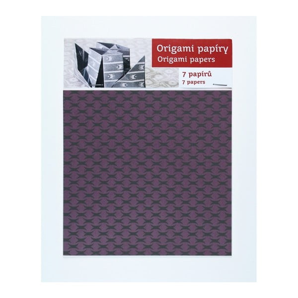 Černo-fialové origami papíry Calico 