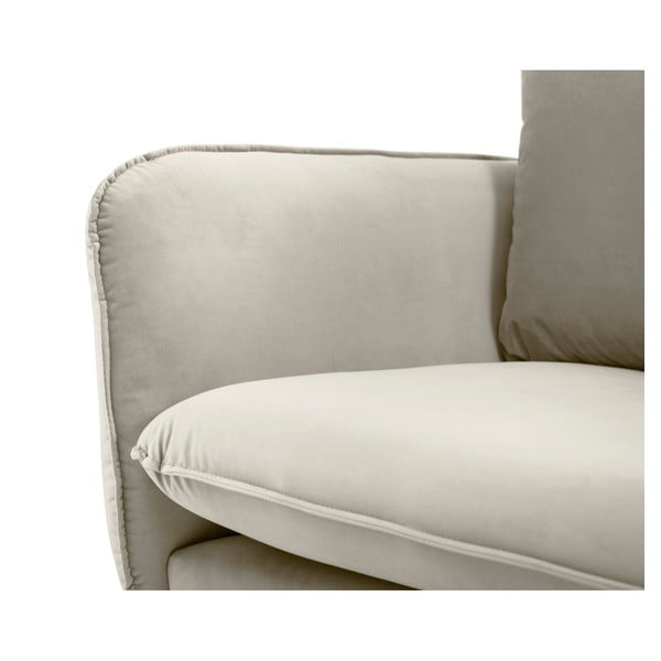 Beež sametne diivan , 160 cm Florence - Cosmopolitan Design-image-4