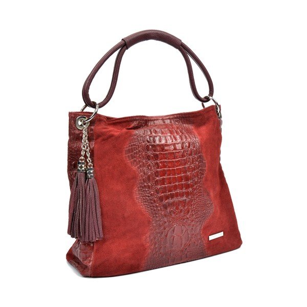 Punane nahast käekott Marsala - Luisa Vannini-image-2