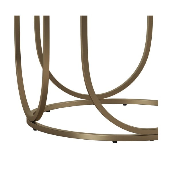 Valge-kuldne ümmargune kohvilaud marmorist dekooriga, ø 79 cm Gwyneth - CosmoLiving by Cosmopolitan-image-3