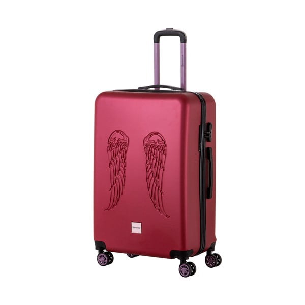 Červený cestovní kufr Berenice Wingy, 107 l