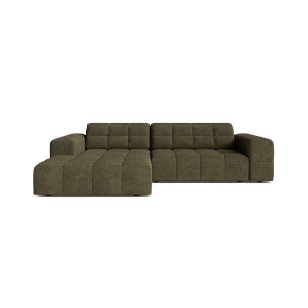 Khaki värvi šenill-nurgadiivan (vasak nurk/diivanvoodiga) Chicago - Cosmopolitan Design