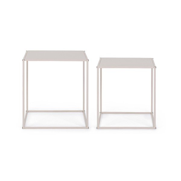 Beežid metallist diivanilauad komplektis 2 tk 38x38 cm Alrik - Yes Everyday-image-3