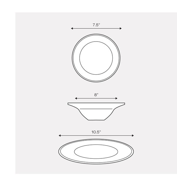 12-osaline portselanist nõudekomplekt Day to Day - Sabichi-image-1