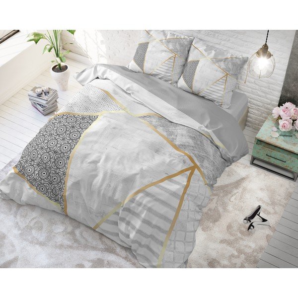 Bavlněné povlečení na dvoulůžko Pure Cotton Graphic, 200 x 200/220 cm-image-1