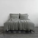 Khaki värvi pikendatud voodipesu kaheinimesevoodile 200x220 cm - Linen Tales