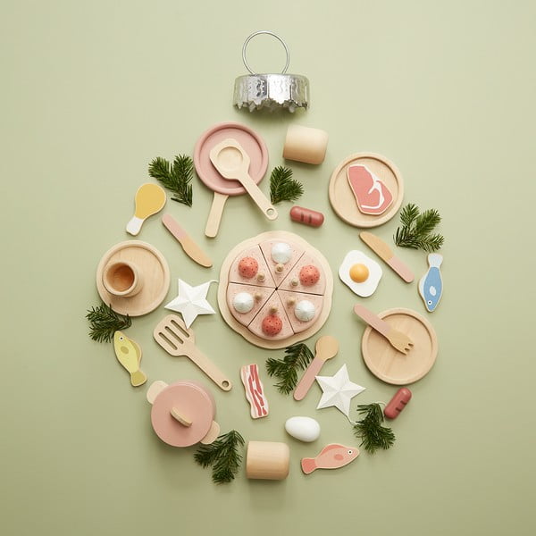 Puidust laste mängukomplekt Fish & meat Play - Flexa-image-2