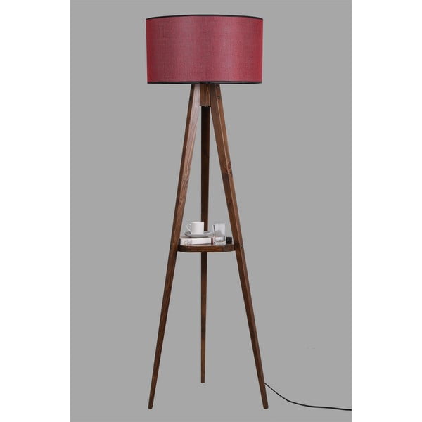 Punane-pruun põrandavalgusti tekstiilist varjuga (kõrgus 153 cm) Sehbalı Tripod - Opviq lights-image-2