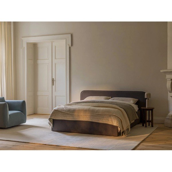 Must polsterdatud kaheinimesevoodi koos panipaiga ja voodipõhjaga 160x200 cm Elizabeth - Micadoni-image-1