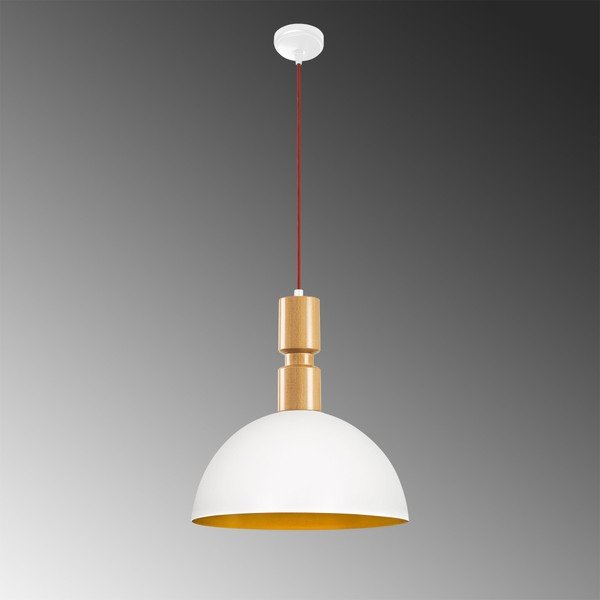 Bílé kovové závěsné svítidlo Opviq lights Diamonda-image-1