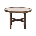 Tumepruun ümmargune keraamilise plaadiga kohvilaud 60x60 cm Marsden - Rowico