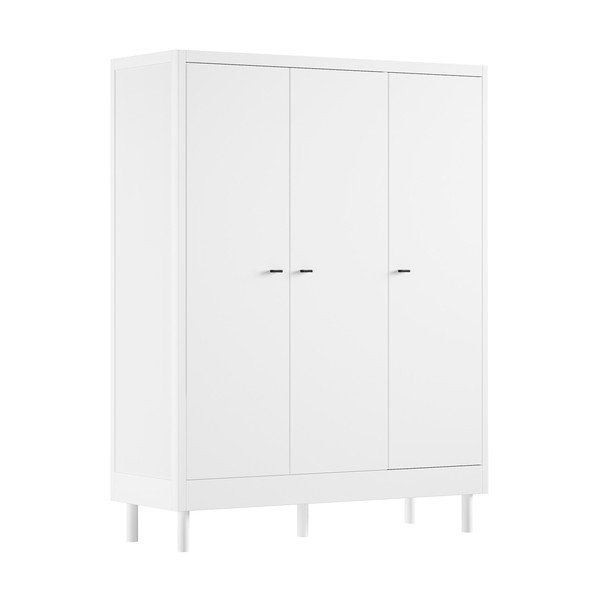 Valge pöögipuidust laste riidekapp 146x190x55 cm Forrest - Vipack