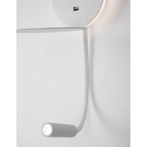 Valge alumiiniumist LED-seinalamp painduva konstruktsiooniga/USB-pordiga Eclip - Nova Luce-image-4