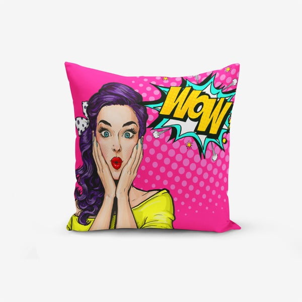 Pop Art Wow, 45 x 45 cm, puuvillasegu padjapüür, 45 x 45 cm - Minimalist Cushion Covers