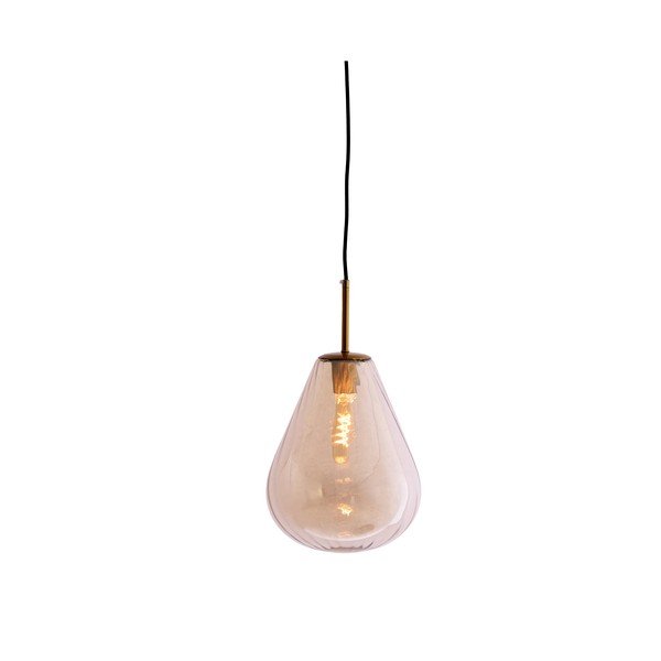 Merevaigukollane ripplamp klaasist varjuga Leona - Light & Living-image-1