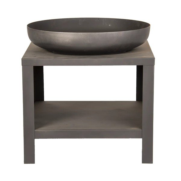 Must kamin koos puidutaldrikuga - Esschert Design-image-1