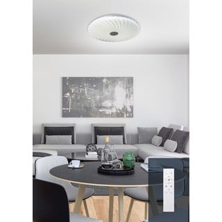 Valge dimmerdatav LED laevalgusti koos puldiga 38,5x38,5 cm Calipso - Candellux Lighting