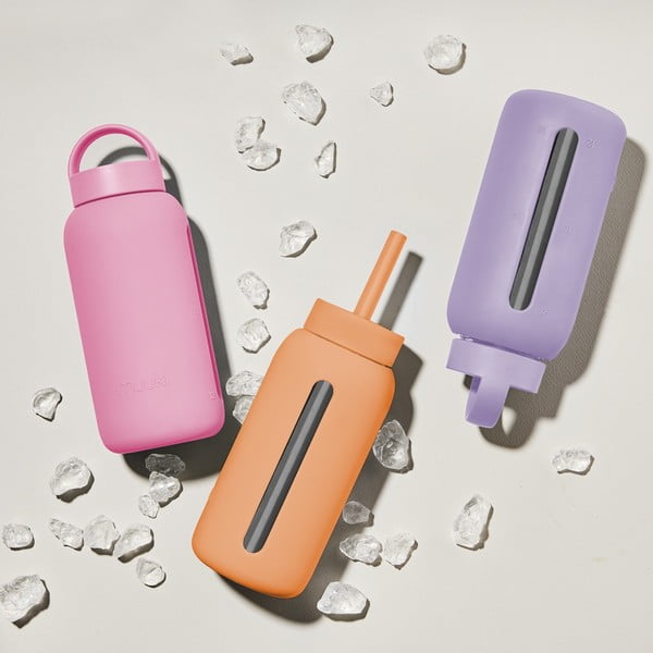 Silikoonist kõrs koos puhastusharja ja kaanega Tropical Papaya - Muuki-image-2