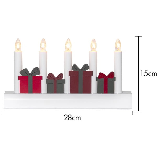 Punane/valge jõulumotiiviga valguskaunistus Julia - Star Trading-image-4