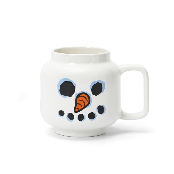 Valge keraamiline laste lattekruus, 530 ml Snowman – LEGO®