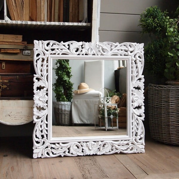 Zrcadlo Milano White, 70x70 cm