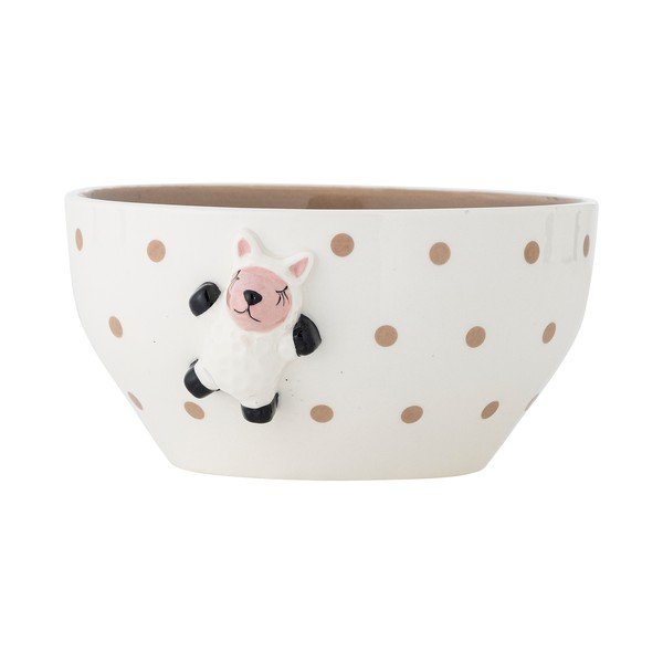 Valge/pruun kivikeraamikast laste kauss ø 14 cm Dolly - Bloomingville Mini