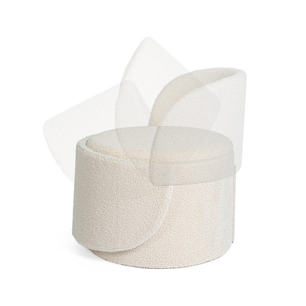 Bouclé-kangast kreemipuhv Anthea - Yes Everyday-image-1