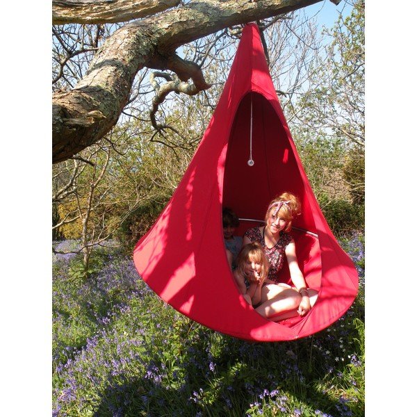 Červené závěsné křeslo pro jednoho Cacoon Single-image-1