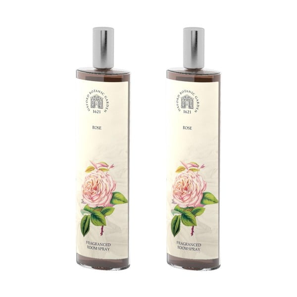 Sada 2 interiérových vonných sprejů s vůni růže Bahoma London Fragranced, 100 ml