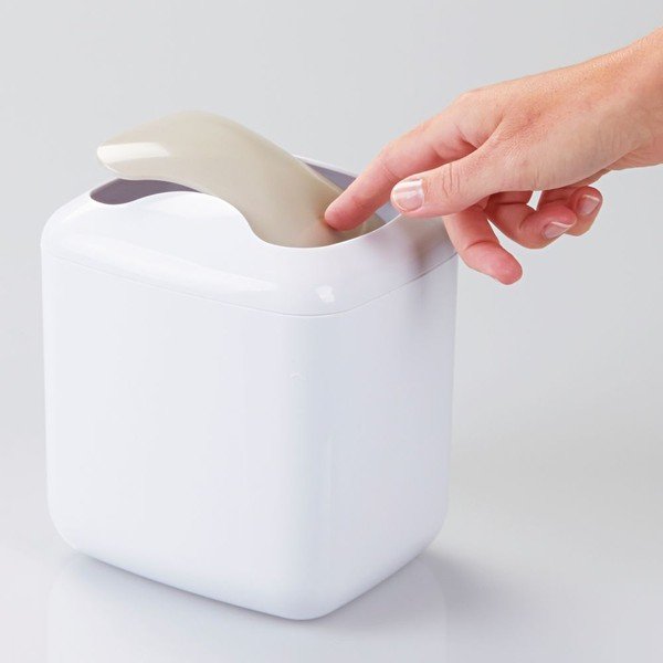Bílý koš na drobný odpad InterDesign Una-image-3