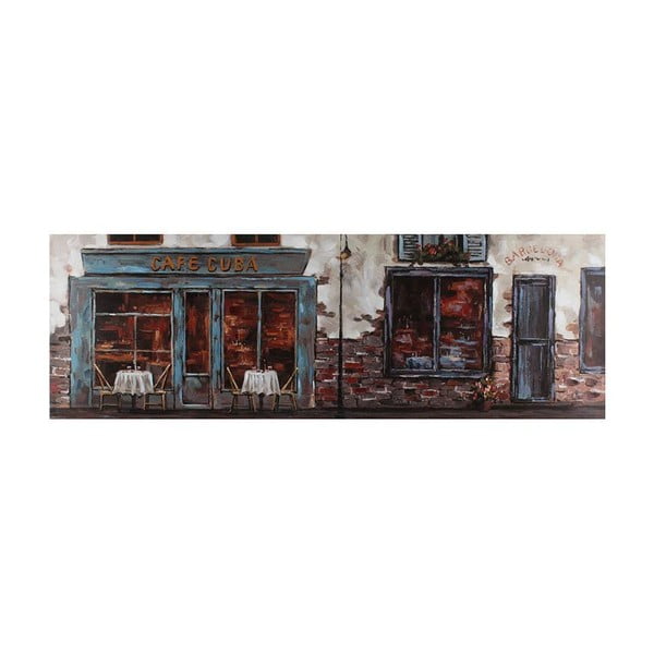 Olejová malba Café Cuba, 50x150 cm